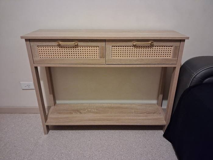 Rattan front hallway console table, Adelaide